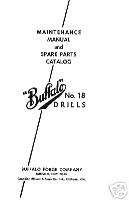 Buffalo No. 18 Drill Press Manual Parts & Maintenance  