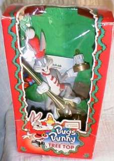 Mr Christmas BUGS BUNNY Animated/Light Up TREE TOPPER w/Box 1995 
