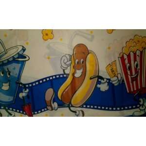  Movie Night Popcorn Theme Plastic Tablecover 54in. x 96in 