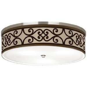  Cambria Scroll Nickel 20 1/4 Wide Ceiling Light: Home 
