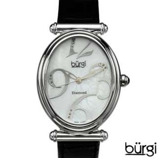 BURGI BUR039BK Swiss Movement Stainless Steel Ladies Watch Length 50 