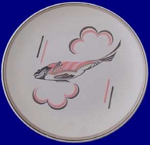 Very Nice Poole Pottery Ruth Pavely Plate   Fish Design  