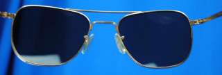Vtg Gold Filled American Optical Pilot Military Sunglasses Shades AO 