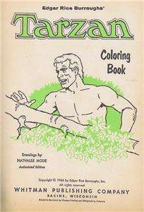 Edgar Rice Burroughs Tarzan Coloring Book, 1966  