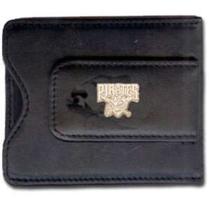   Pirates Gold Plated Leather Money Clip & C/C Holder: Sports & Outdoors