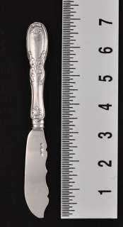 Antique Coin Silver Butter Knife Engraved Blade  
