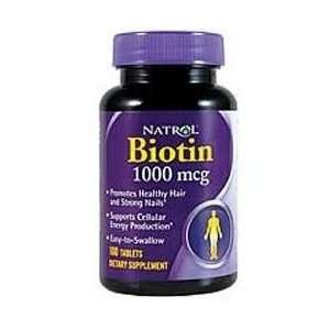  Biotin 1000mcg 100 Tabs: Health & Personal Care