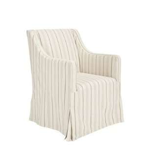  Sandra Fabric Chair   Beige Stripe: Furniture & Decor