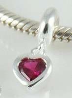  SOLID 925 Sterling Silver European Bracelet Bead Charm heart love bali
