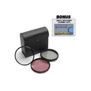  58mm High Resolution 3 piece Filter Set (UV, Fluorescent, Polarizer 