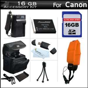  16GB Accessory Kit For Canon PowerShot D10 D20 Waterproof 