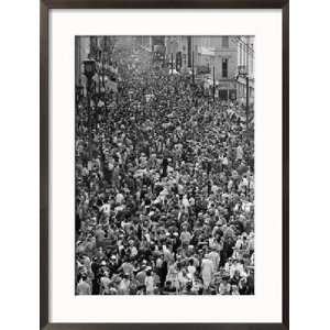 Mardi Gras Revelers Gather at St. Charles Street Collections Framed 