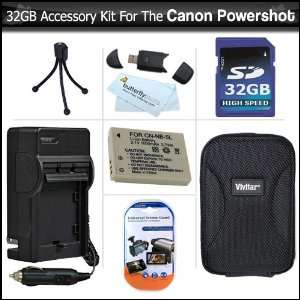  32GB Accessory Kit For Canon PowerShot SX210IS SX210 IS 