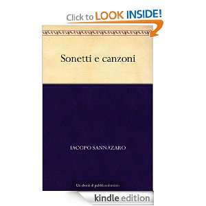 Sonetti e canzoni (Italian Edition): Iacopo Sannazaro:  