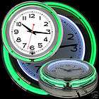 14 Inch Double Ring Neon Clock Green Outer White Inner   Great Gift 