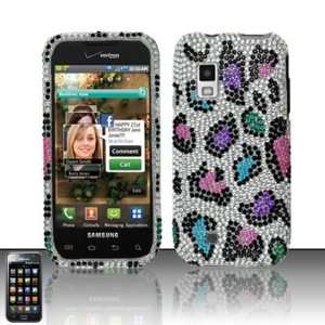 Samsung Fascinate i500 Verizon Colorful Leopard Diamond Rhinestones 