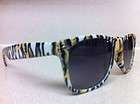 DESIGNER WAYFARER SUNGLASSES ZEBRA CLUBMASTER RETRO PRINT STRIPE 