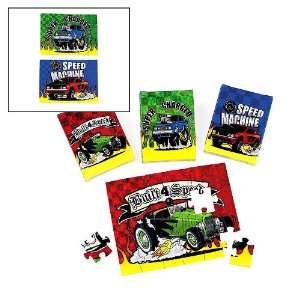  Racing Themed Mini Car Puzzles (1 dz) Toys & Games