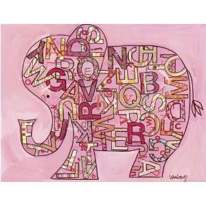   Alphabet Elephant Image Wrap 26 x 20 inches; Winborg, Megan and Mendy