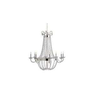 Chart House Large Paris Flea Market Chandelier in Polished Silver with 