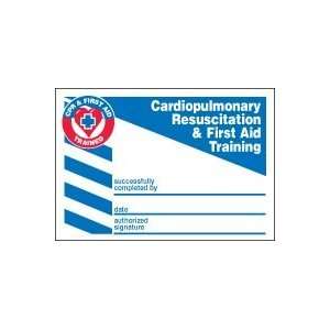 Labels CARDIOPULMONARY RESUSCITATION & FIRST AID TRAINING (WALLET CARD 