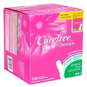  Carefree Pantiliners for Medium Protection, Regular Size 