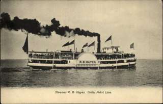 CEDAR POINT LINE Steamship RB Hayes c1910 Postcard  