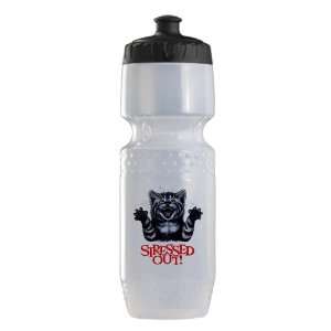    Trek Water Bottle Clear Blk Stressed Out Cat 