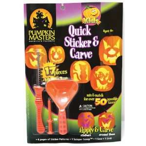  Pumpkin Masters Kids Quick Sticker & Carve Set