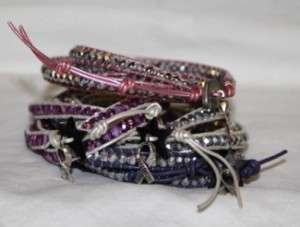 Cancer Awareness Leather Wrap Bracelet  