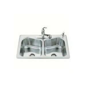  Kohler K 3369 4 Staccato DBL Basin Kitchen Sink