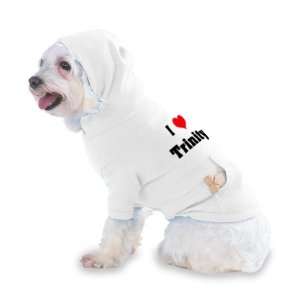  I Love/Heart Trinity Hooded T Shirt for Dog or Cat X Small 