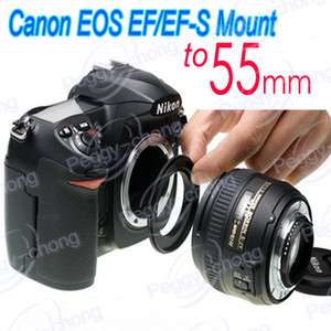 55mm Macro Reverse Adapter Ring for Canon EOS EF/EF S Mount  