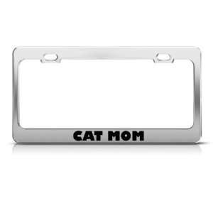  Cat Mom Cats Animal Metal License Plate Frame Tag Holder 