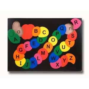  Childs Wooden Alphabet ABC Puzzle: Toys & Games