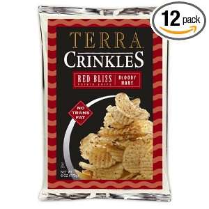 Terra Chips Red Bliss Bloody Mary Crinkle Chips, 6 Ounce (Pack of 12 