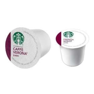 Starbucks Caffe Verona and French Roast Coffee K cups 54 Individual 