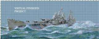 WWII Battleship Cross Stitch Pattern Navy USS Baltimore  