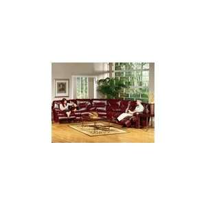   Sofa Sectional in Dark Red Leather by Catnapper   4291 SEC R Home