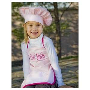  Light Pink Chef Apron & Hat