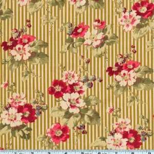  45 Wide Chateaux Rococo Philippine Stripe Moss Fabric By 