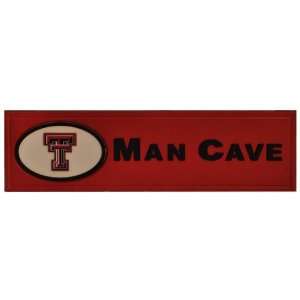    Texas Tech University Man Cave Wooden Bar Sign: Sports & Outdoors