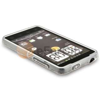 TPU Clear White Argyle Case Cover For Sprint HTC EVO 4G  
