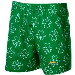   Diego Chargers Kelly Green Limerick Boxer Shorts