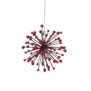   Red Metal Starburst Ornament (Set of 6) by Midwest CBK