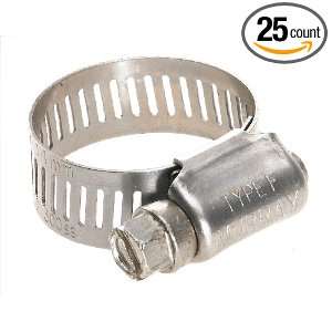 Murray Worm Gear Stainless Steel Hose Clamp withZinc Plt Screw, 0.69 