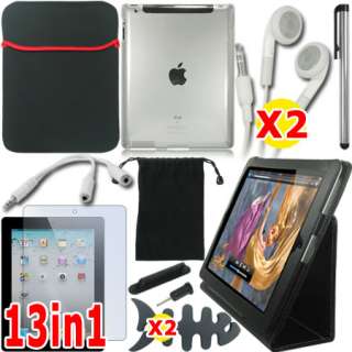 TRANSPARENT HARD CASE COVER ACCESSORY BUNDLE FOR IPAD 2  