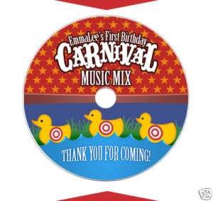 CARNIVAL Birthday Party DVD MUSIC CD Labels  