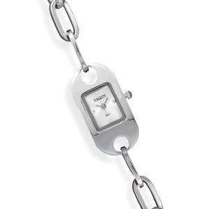  Chain Link Fashion Watch with Square Face Jewelry