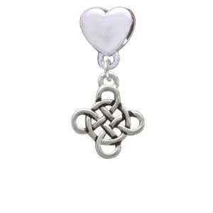  Celtic Knot Cross European Heart Charm Dangle Bead 